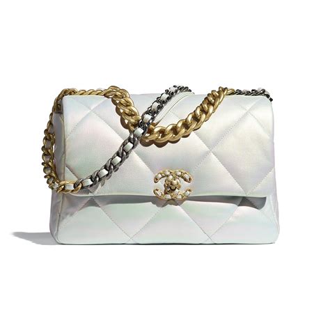 chanel flap bag white color